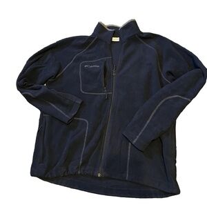 Mens Navy Columbia fleece